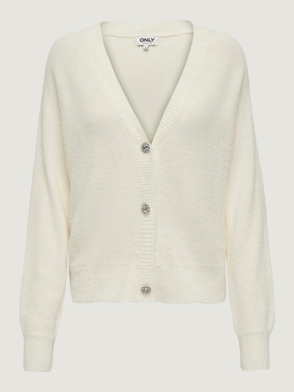 Cardigan Only ONLELLA PIUMO L/S CC KNT Panna - Foto 1