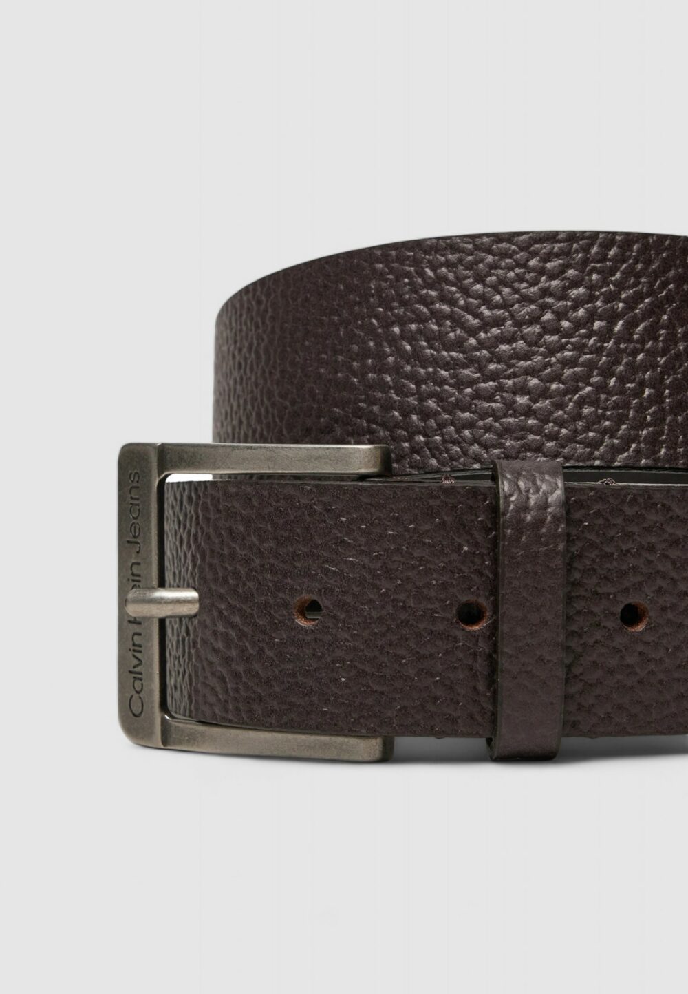 Cinta Calvin Klein Jeans CLASSIC NOS LTHR BELT 40MM Marrone - Foto 3