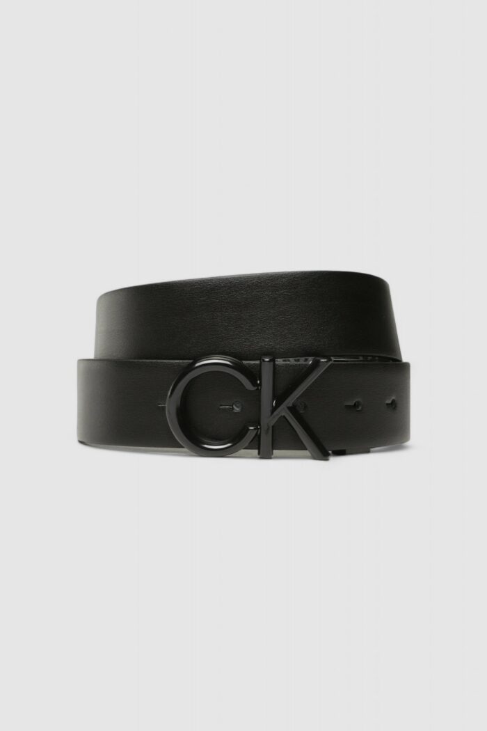 Cinta Calvin Klein ADJ/REV CK METAL BOMBE MONO 35MM Nero