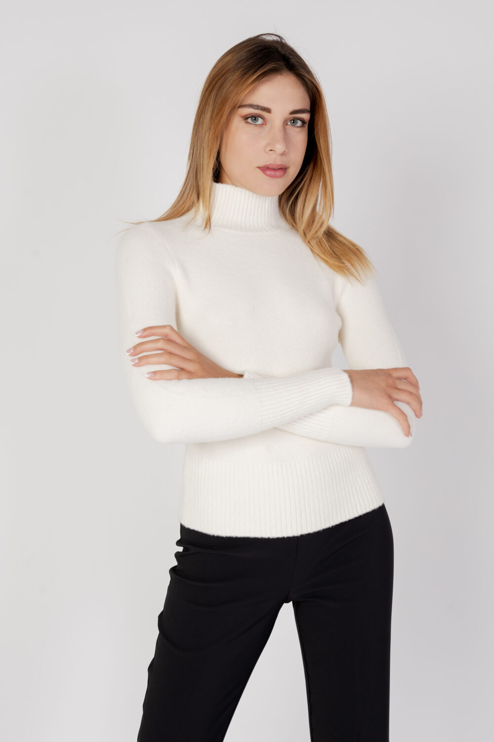 Dolcevita Guess MARION TN LS SWEATER Bianco - Foto 1