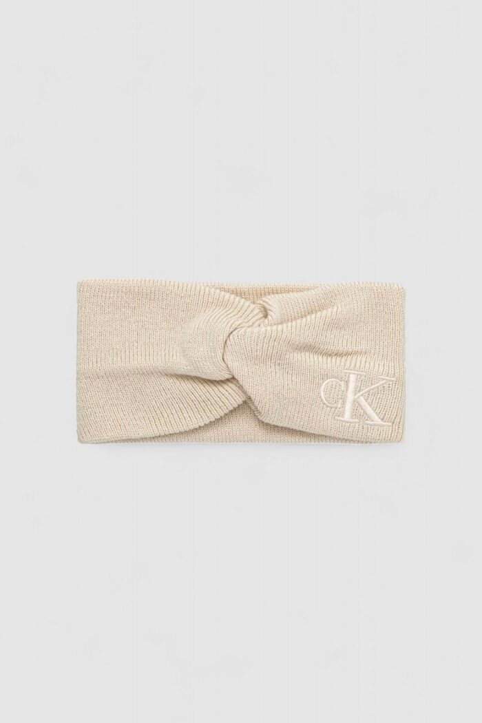 Fascia Calvin Klein MONOGRAM EMBRO HEADBAND Beige