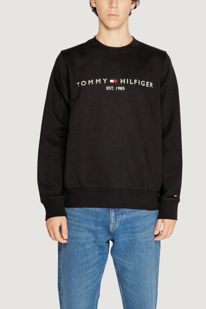 Felpa senza cappuccio Tommy Hilfiger TOMMY LOGO SWEATSHIRT Nero