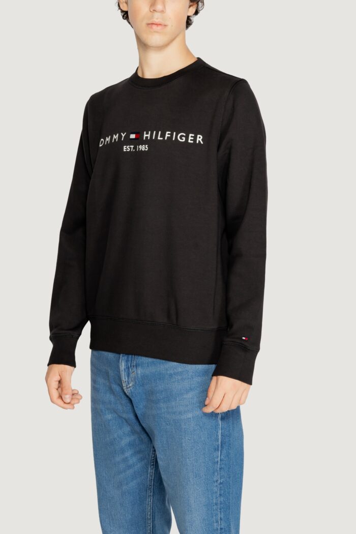 Felpa senza cappuccio Tommy Hilfiger TOMMY LOGO SWEATSHIRT Nero