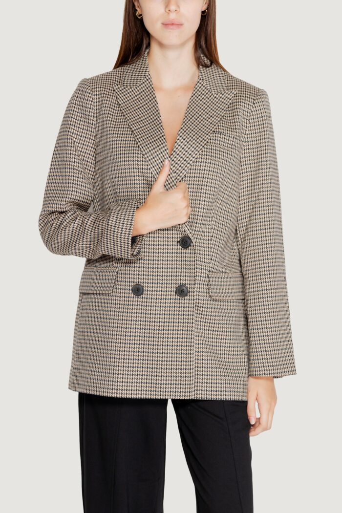 Giacca Only ONLLETTIE LS LOOSE CHECK BLAZER TLR Beige