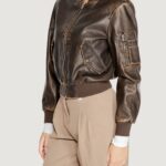 Giacchetto Only Onlhalli Faux Leather Bomber Cc Otw Marrone - Foto 2