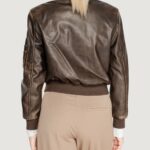 Giacchetto Only Onlhalli Faux Leather Bomber Cc Otw Marrone - Foto 3