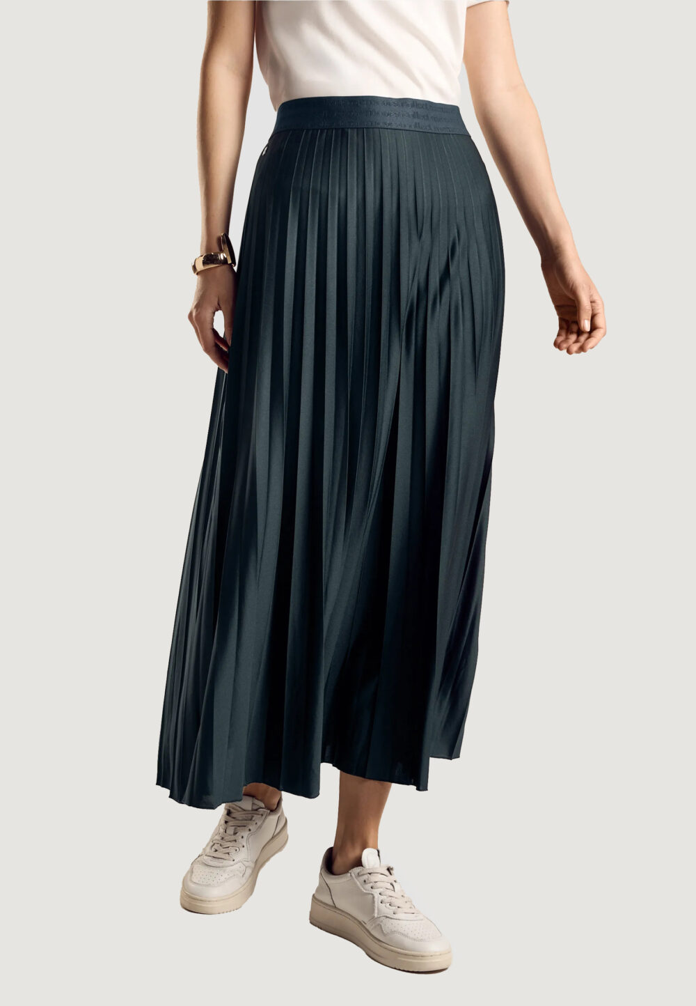 Gonna lunga Street One Maxi skirt Plissée solid Petrolio - Foto 1