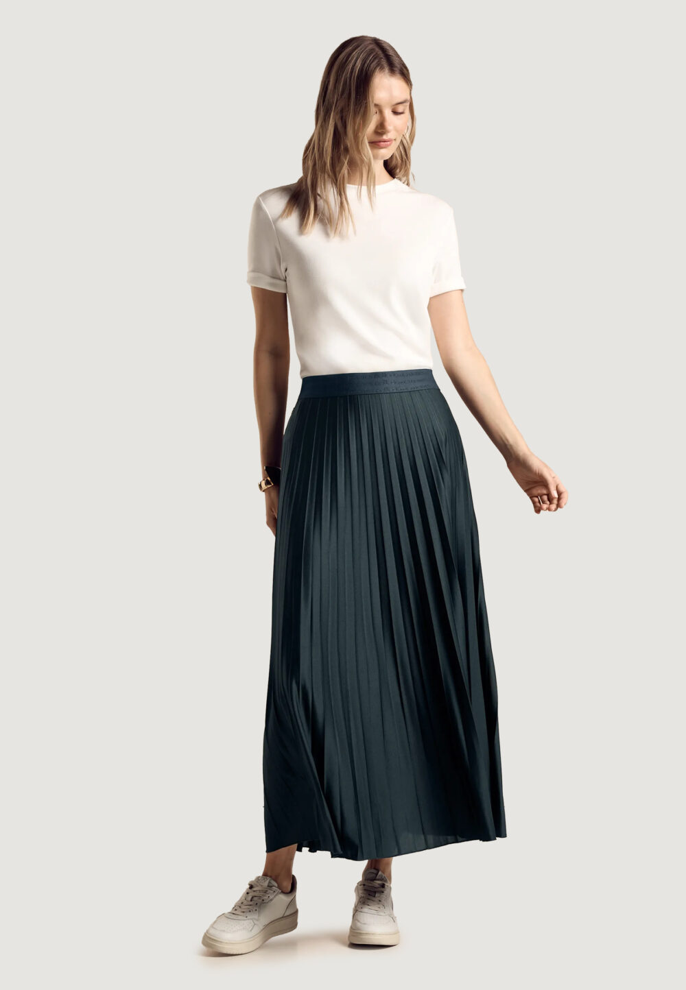 Gonna lunga Street One Maxi skirt Plissée solid Petrolio - Foto 2