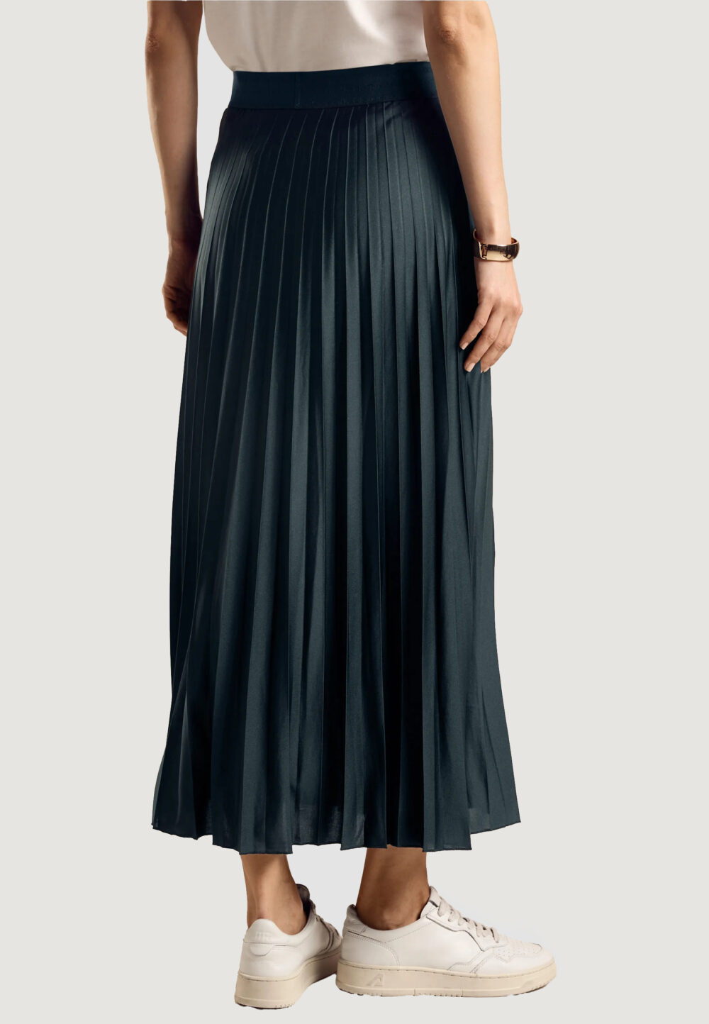 Gonna lunga Street One Maxi skirt Plissée solid Petrolio - Foto 3