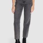 Jeans mom Only Onlrobyn Mw Str Lo Ak Cro132 Noos Grigio Scuro - Foto 1