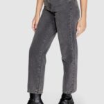 Jeans mom Only Onlrobyn Mw Str Lo Ak Cro132 Noos Grigio Scuro - Foto 3