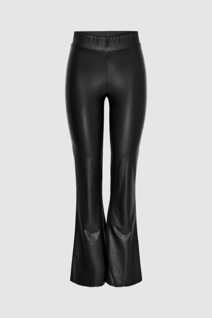 Leggings Only ONLCOOL COATED FLARED PANT JRS Nero