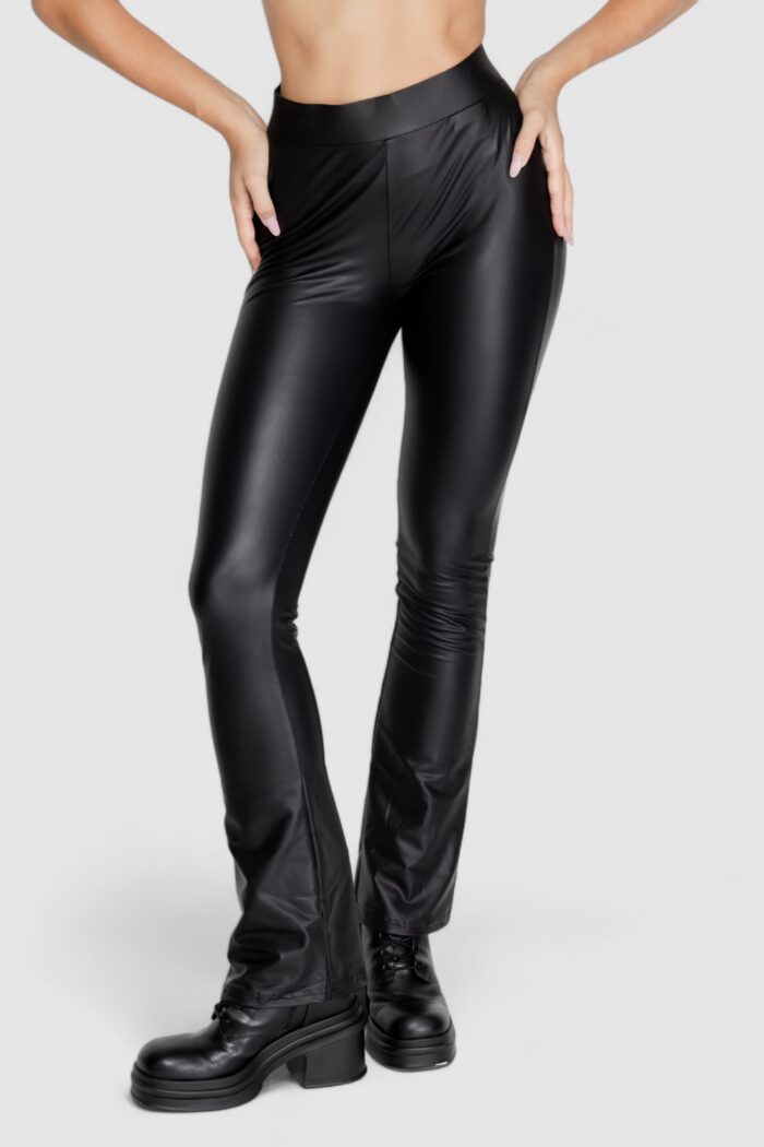 Leggings Only ONLCOOL COATED FLARED PANT JRS Nero