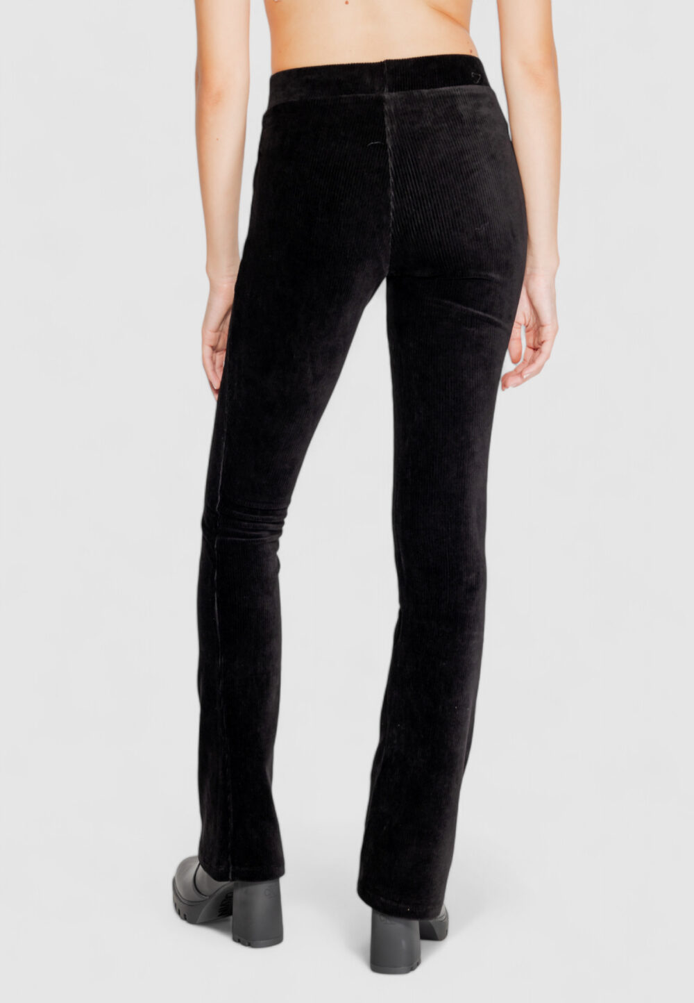 Leggings Street One Corduroy Flared Nero - Foto 3