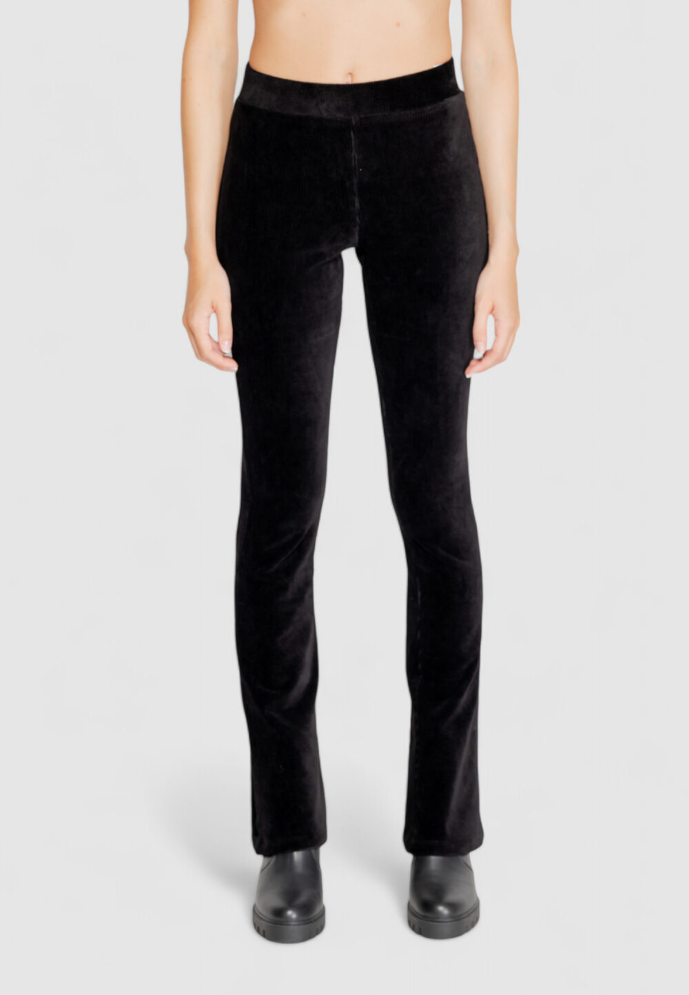 Leggings Street One Corduroy Flared Nero - Foto 5