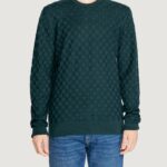 Maglia Calvin Klein BASKET WEAVE COTTON Verde Scuro - Foto 1