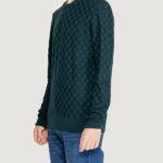 Maglia Calvin Klein BASKET WEAVE COTTON Verde Scuro - Foto 2