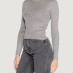 Maglia Jacqueline de Yong JDYPLUM LUREX L/S O-NECK PULLOVER KNT Grigio - Foto 4