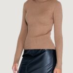 Maglia Jacqueline de Yong Jdyplum L/S Roll Neck Knt Marrone - Foto 2