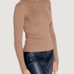 Maglia Jacqueline de Yong Jdyplum L/S Roll Neck Knt Marrone - Foto 4