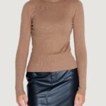 Maglia Jacqueline de Yong Jdyplum L/S Roll Neck Knt Marrone - Foto 5