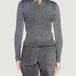 Maglia Jacqueline de Yong JDYPLUM LUREX L/S O-NECK PULLOVER KNT Nero - Foto 5