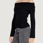 Maglia Only ONLJAYDEN LS OFF SHOULDER KNT Nero - Foto 3