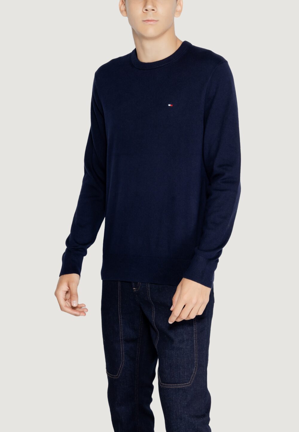 Maglia Tommy Hilfiger PIMA ORG CTN CASHMERE Blu - Foto 3