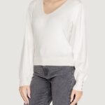 Maglia Vero Moda VMHOLLYKARIS LS V-NECK PULLOVER BOO Crema - Foto 3