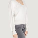 Maglia Vero Moda VMHOLLYKARIS LS V-NECK PULLOVER BOO Crema - Foto 5