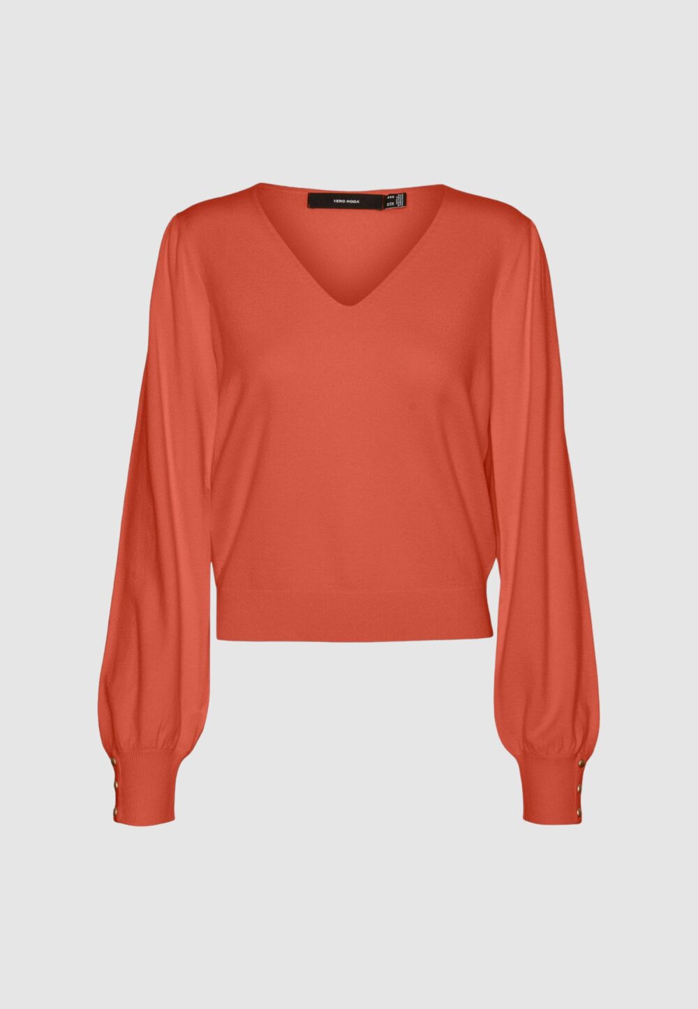 Maglia Vero Moda VMHOLLYKARIS LS V-NECK PULLOVER BOO Ruggine - Foto 1