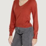 Maglia Vero Moda VMHOLLYKARIS LS V-NECK PULLOVER BOO Ruggine - Foto 3