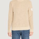 Maglione Calvin Klein BADGE EASY Beige - Foto 2