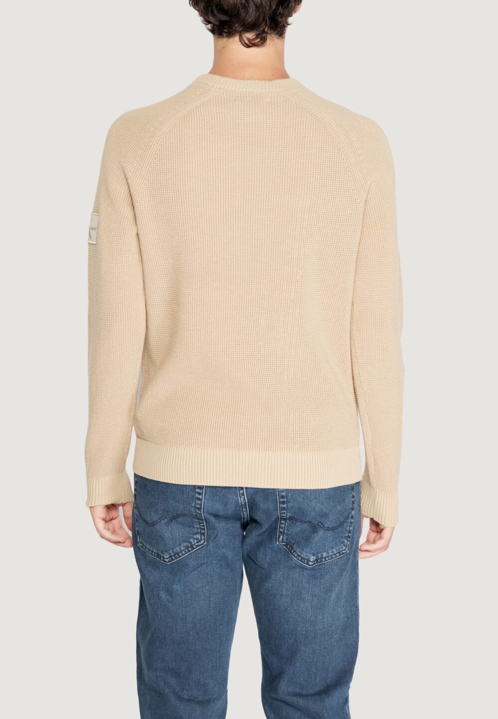 Maglione Calvin Klein BADGE EASY Beige - Foto 3