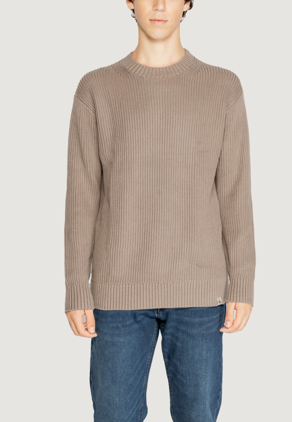 Maglione Calvin Klein RELAXED LINEAR Marrone - Foto 1