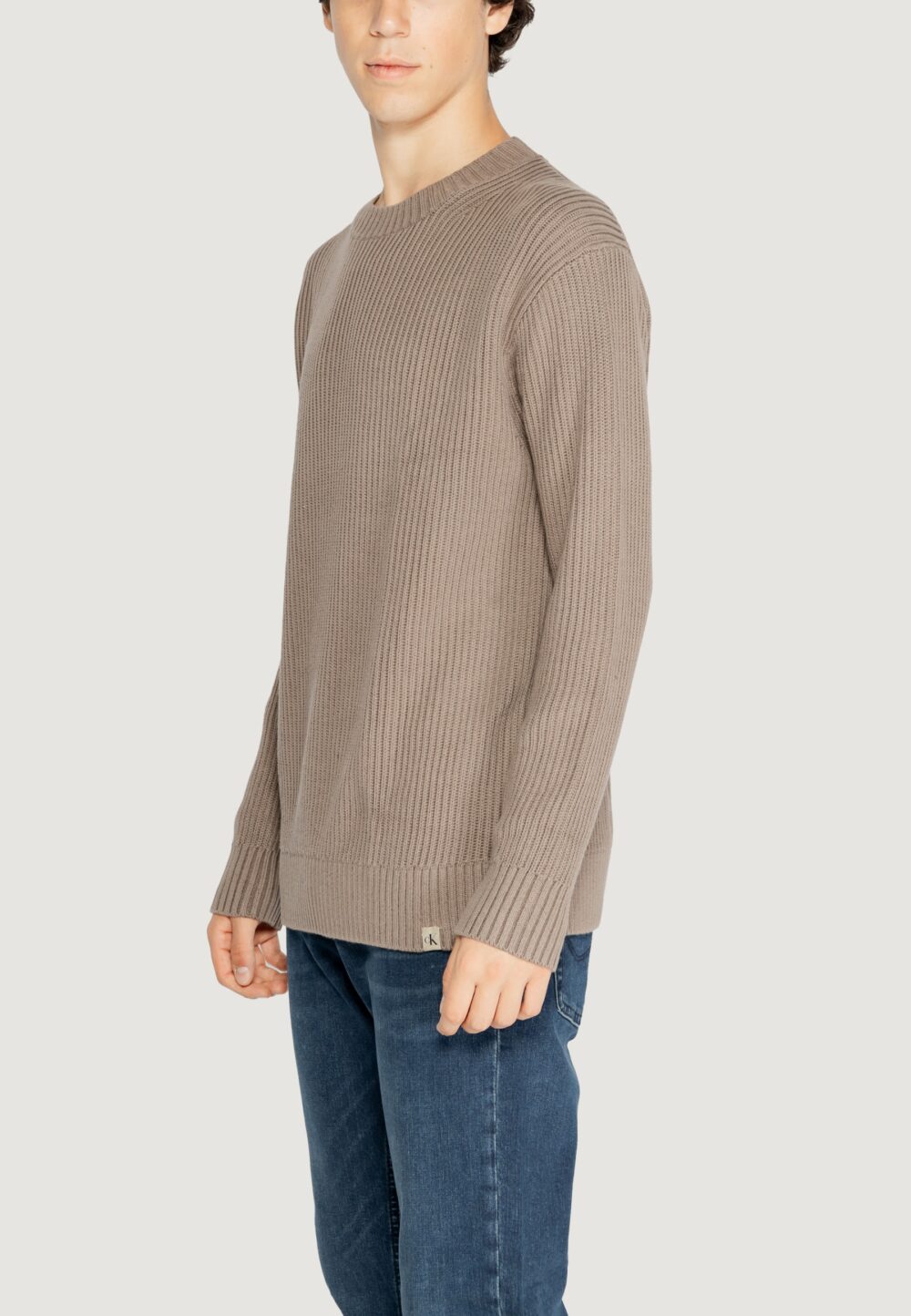 Maglione Calvin Klein RELAXED LINEAR Marrone - Foto 2