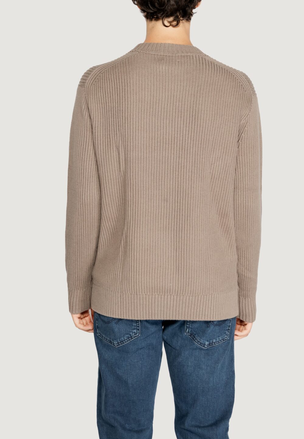 Maglione Calvin Klein RELAXED LINEAR Marrone - Foto 3