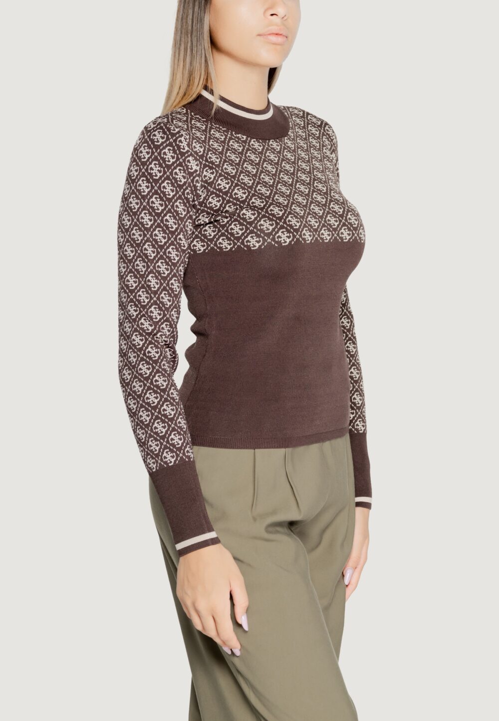 Maglione Guess LISE 4G LS Marrone - Foto 4