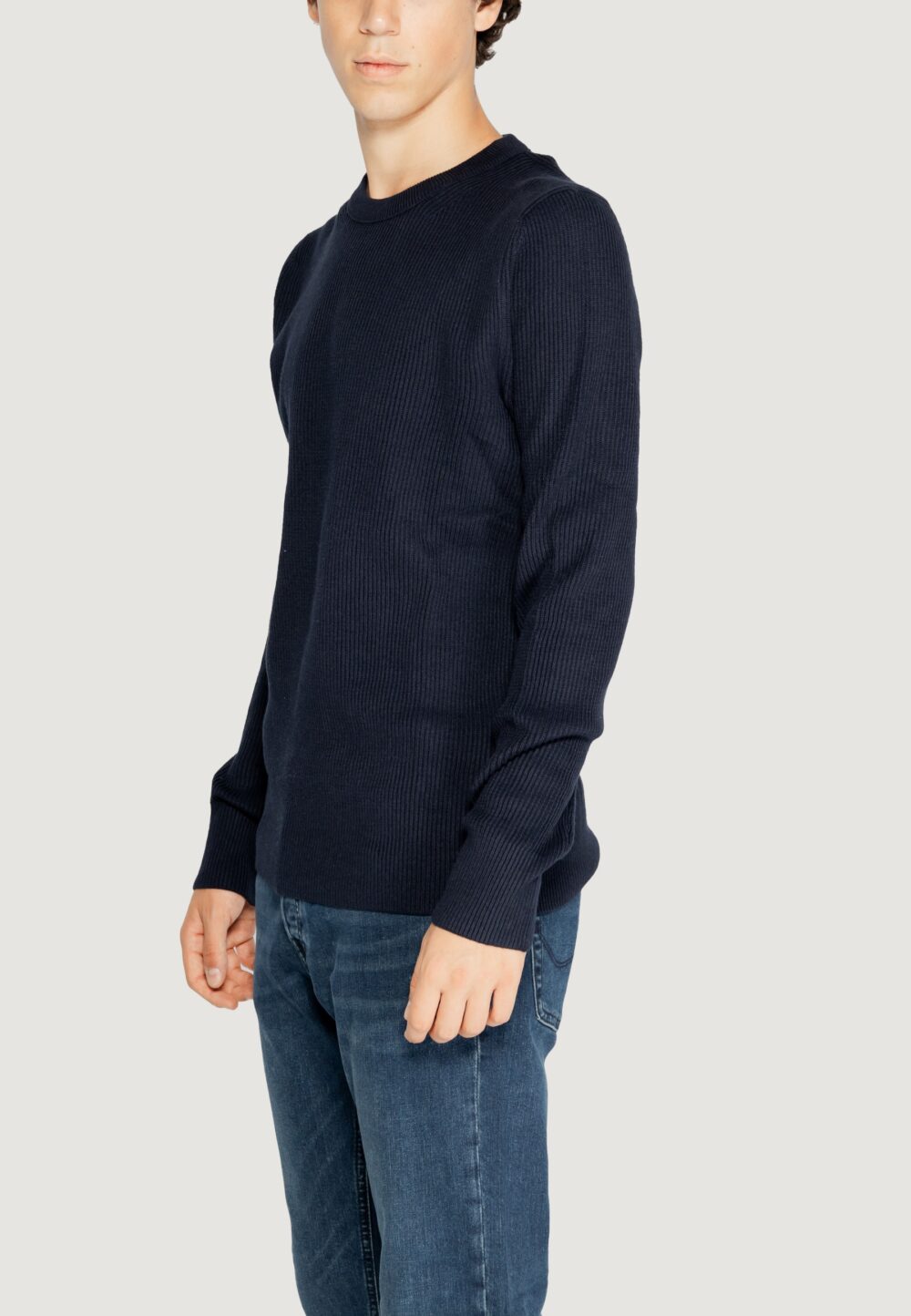 Maglione Jack Jones Jjeperfect Knit Crew Neck Sn Blue scuro - Foto 4