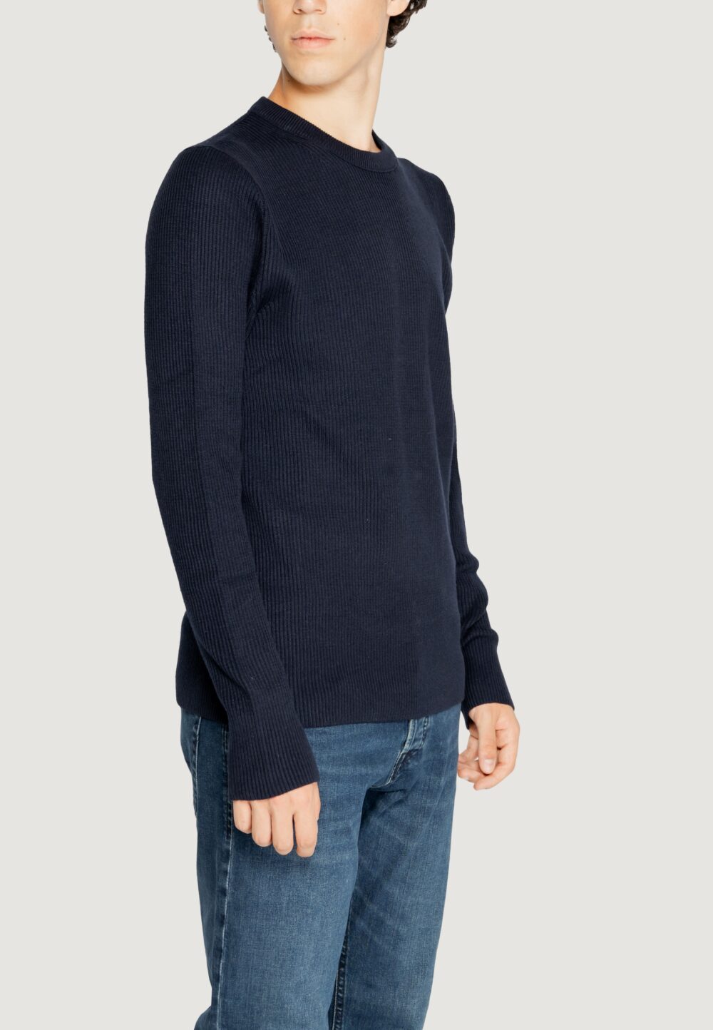 Maglione Jack Jones Jjeperfect Knit Crew Neck Sn Blue scuro - Foto 1