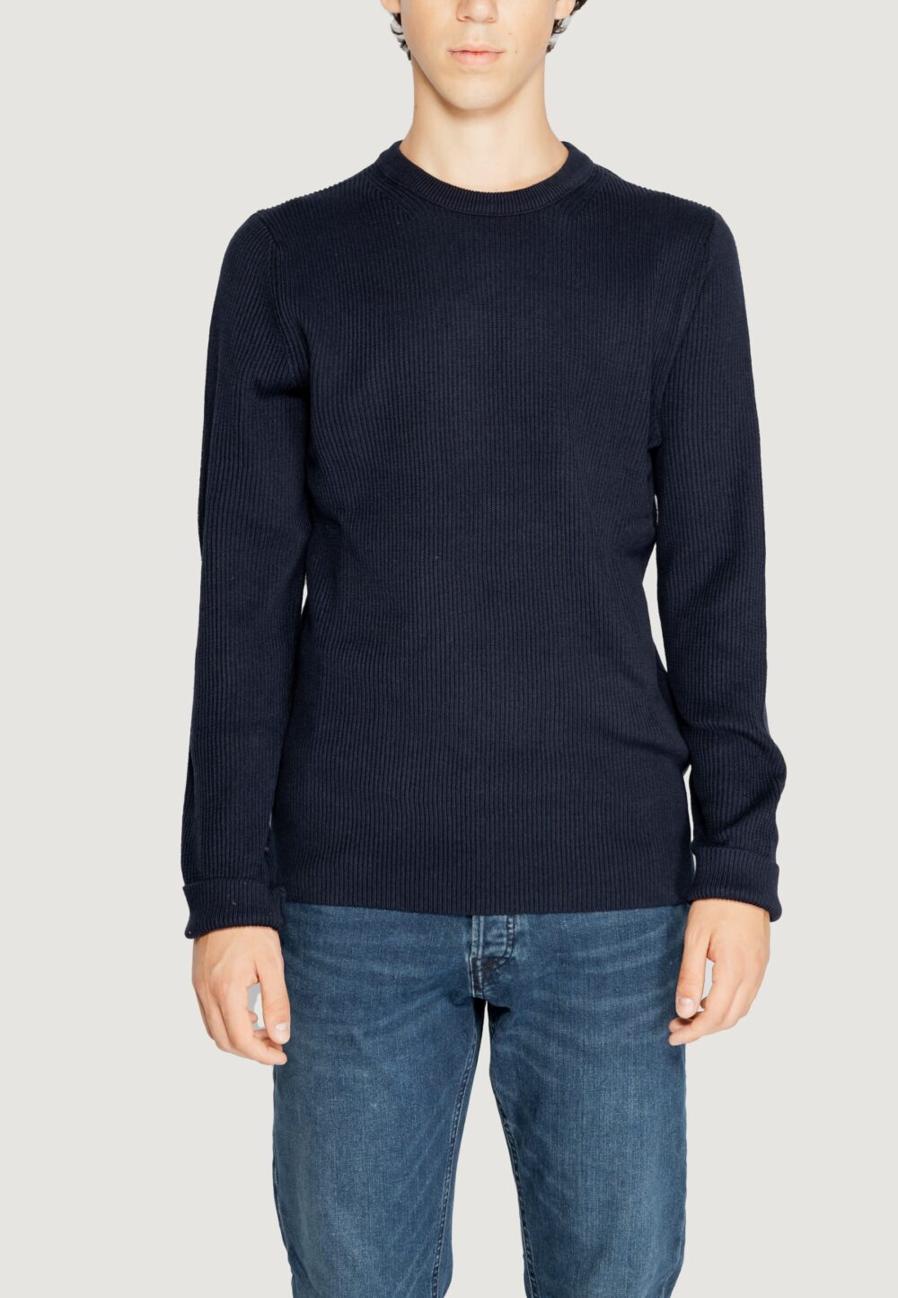 Maglione Jack Jones Jjeperfect Knit Crew Neck Sn Blue scuro - Foto 3