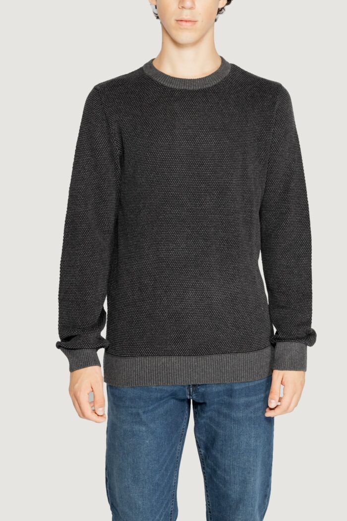 Maglione Jack Jones Jjeglobe Knit Crew Neck Noos Grigio Scuro