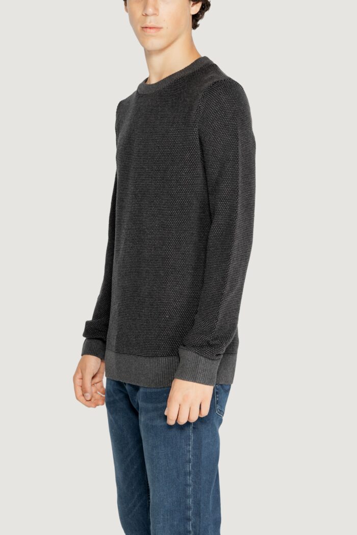 Maglione Jack Jones Jjeglobe Knit Crew Neck Noos Grigio Scuro