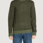 Maglione Jack Jones Jjeglobe Knit Crew Neck Noos Verde Scuro - Foto 5