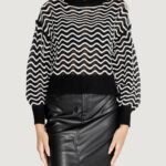 Maglione Jacqueline de Yong Jdyrita L/S Short Structure Knt Nero - Foto 1