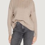 Maglione Only ONLTESS LS O-NECK KNT Beige - Foto 1