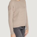 Maglione Only ONLTESS LS O-NECK KNT Beige - Foto 4