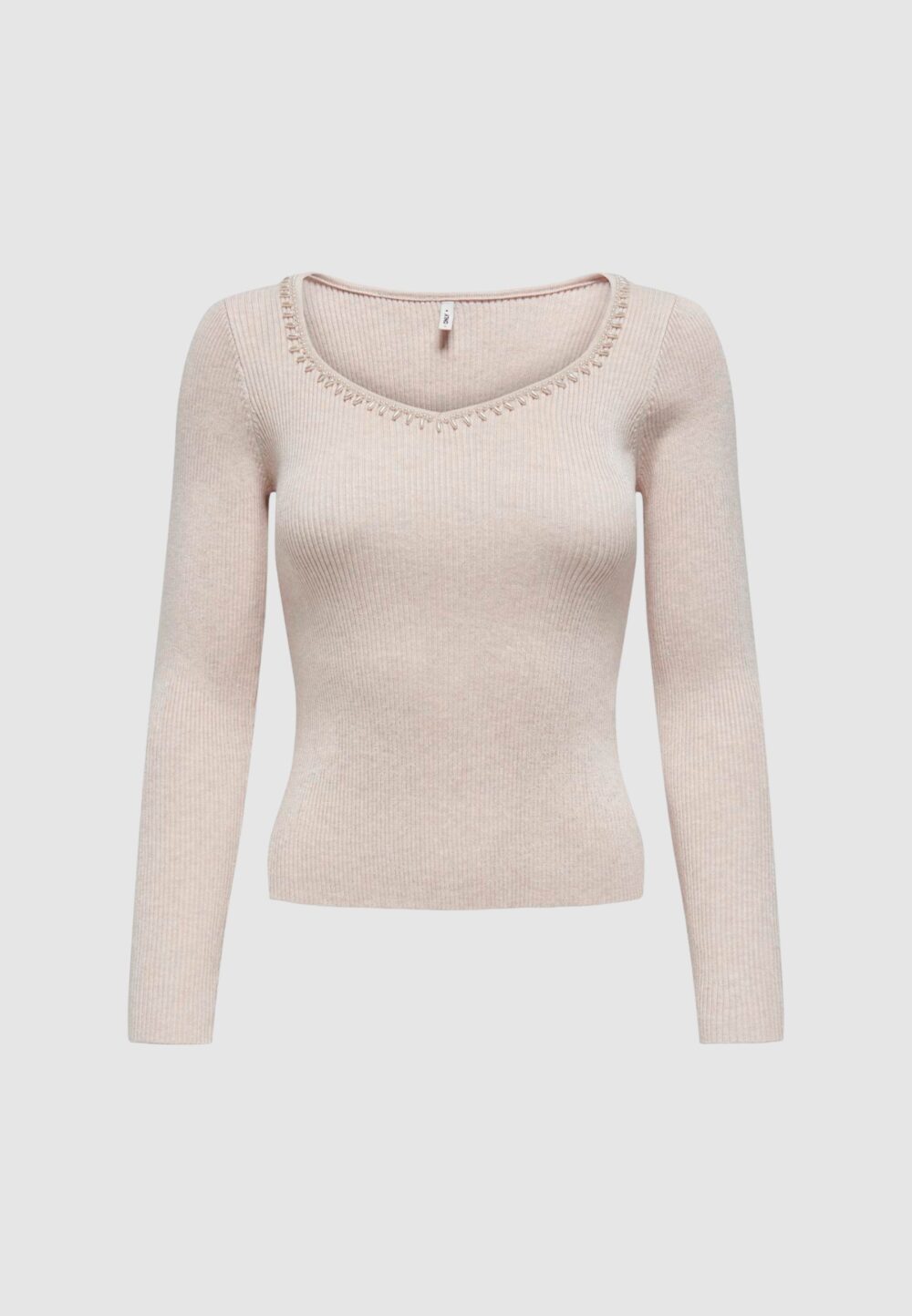 Maglione Only ONLEMMA LS V-NECK PEARL KNT Beige chiaro - Foto 1