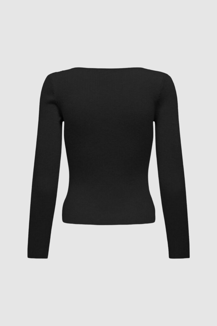 Maglione Only ONLEMMA LS V-NECK PEARL KNT Nero