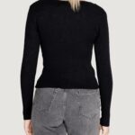 Maglione Only ONLEMMA LS V-NECK PEARL KNT Nero - Foto 5